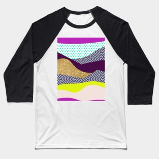 Neon Party Dunes Pattern Baseball T-Shirt